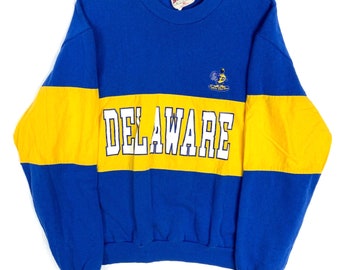 Vintage Delaware Fighting Blue Hens Nutmeg Sweatshirt Size XL Ncaa Made Usa 90s