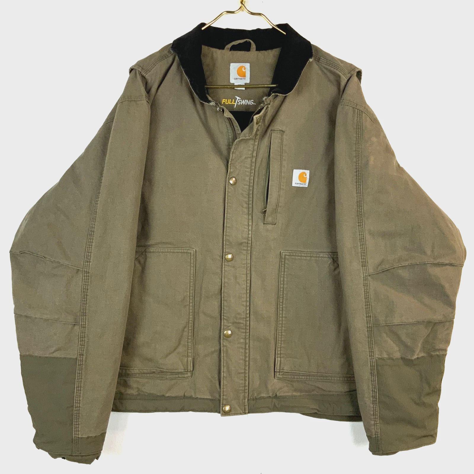 Carhartt Full Swing Jacket Size 2XL Brown Full Zip Work Wear