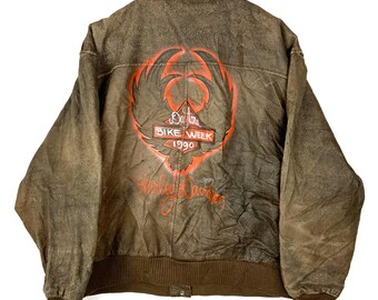 Vintage Wrangler Bud Light Cup Pbr Wool Leather Jacket Large