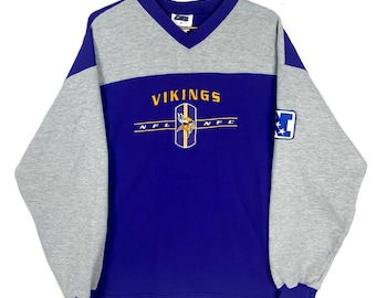 Vintage Minnesota Vikings Sweatshirt Crewneck Extra Large Purple Nfl 90s