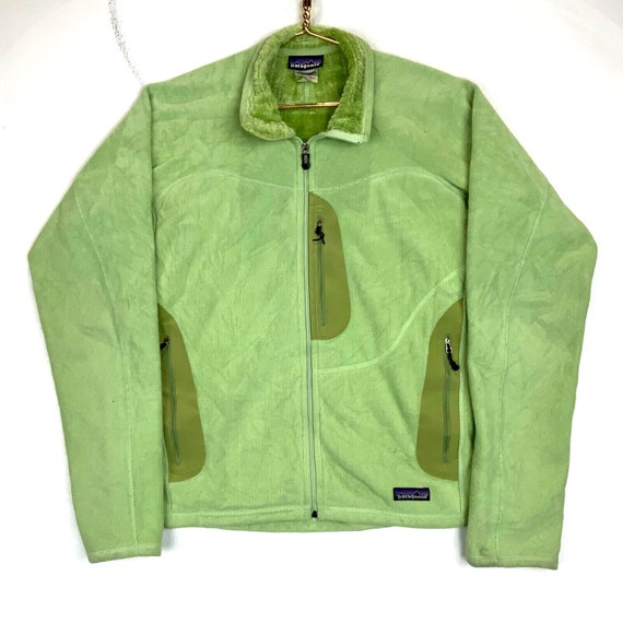 Patagonia Women's R3 Full Zip Fleece Sweater Jacket Size Large Green 