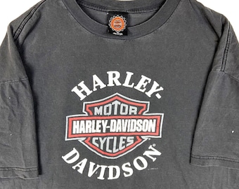 Vintage Harley Davidson T-Shirt Size XL Black 1996 Made In Usa 90s