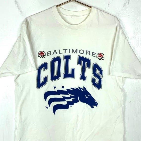 Vintage Baltimore Colts T-shirt XL White Single Stitch Cfl