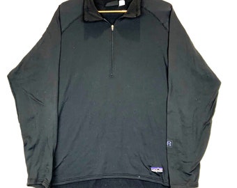 Patagonia 1/4 Zip Micro D Pullover Fleece Sweater Jacket Size XL Black