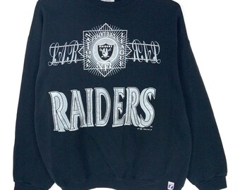 Vintage Los Angeles Raiders Logo 7 Sweatshirt Crewneck XL Black 1992 Nfl Usa