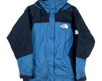 Vintage The North Face Gore Tex Women's Full Zip Windbreaker Jacket Large Blue