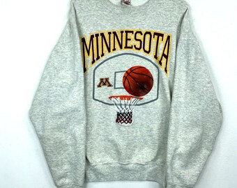 Vintage Minnesota Golden Gophers Sweatshirt Crewneck Extra Large Gray Ncaa 90s