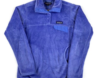 Vintage Patagonia Jacket Mens Medium Blue Sun Hills Deep Pile Fleece Made  USA 