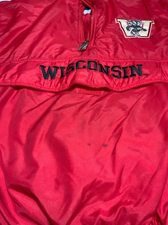 Vintage Wisconsin Badgers Puffer Jacket Large Log… - image 6