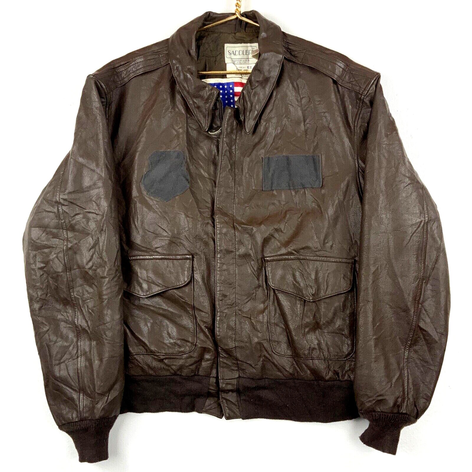超激安 Vintage Saddlery Type A-2 Full Zip Leather Flight Jacket ジャケット・アウター