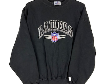 Vintage Los Angeles Raiders Logo Athletic Sweatshirt Large Black Nfl Football