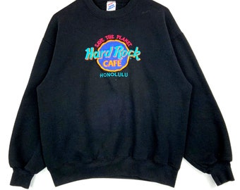 Vintage Hard Rock Cafe Honolulu Save The Planet Sweatshirt Size Large Made Usa