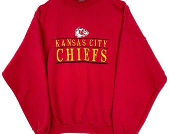 Vintage Kansas City Chiefs Logo 7 Sweatshirt Größe XL NFL Made USA Schwergewicht