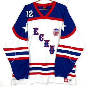 Vintage Ecko Unltd #72 Hockey Jersey Size 3XL White Embroidered