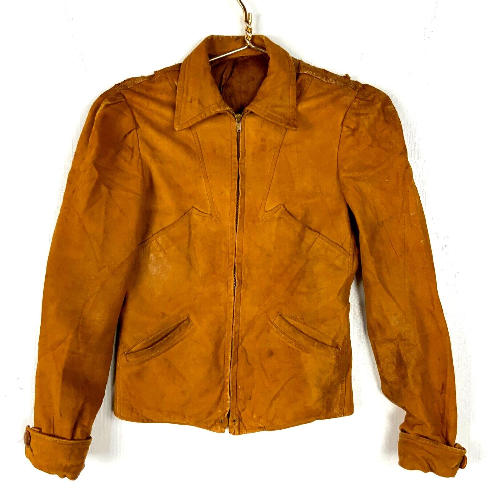 vintage 1930s レザージャケット 1930 leather jacket - Etsy 日本