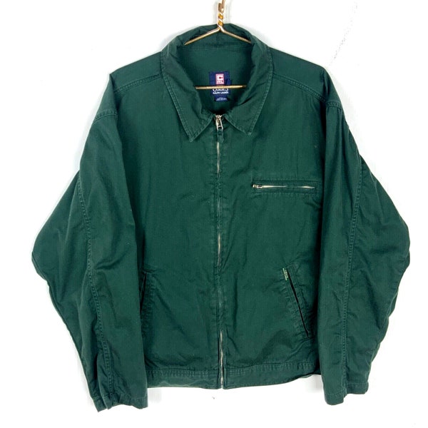 Vintage Chaps Ralph Lauren Jacket Extra Large Green Harrington