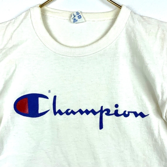 Vintage Champion T-shirt Medium White Single Stitch Made in Usa