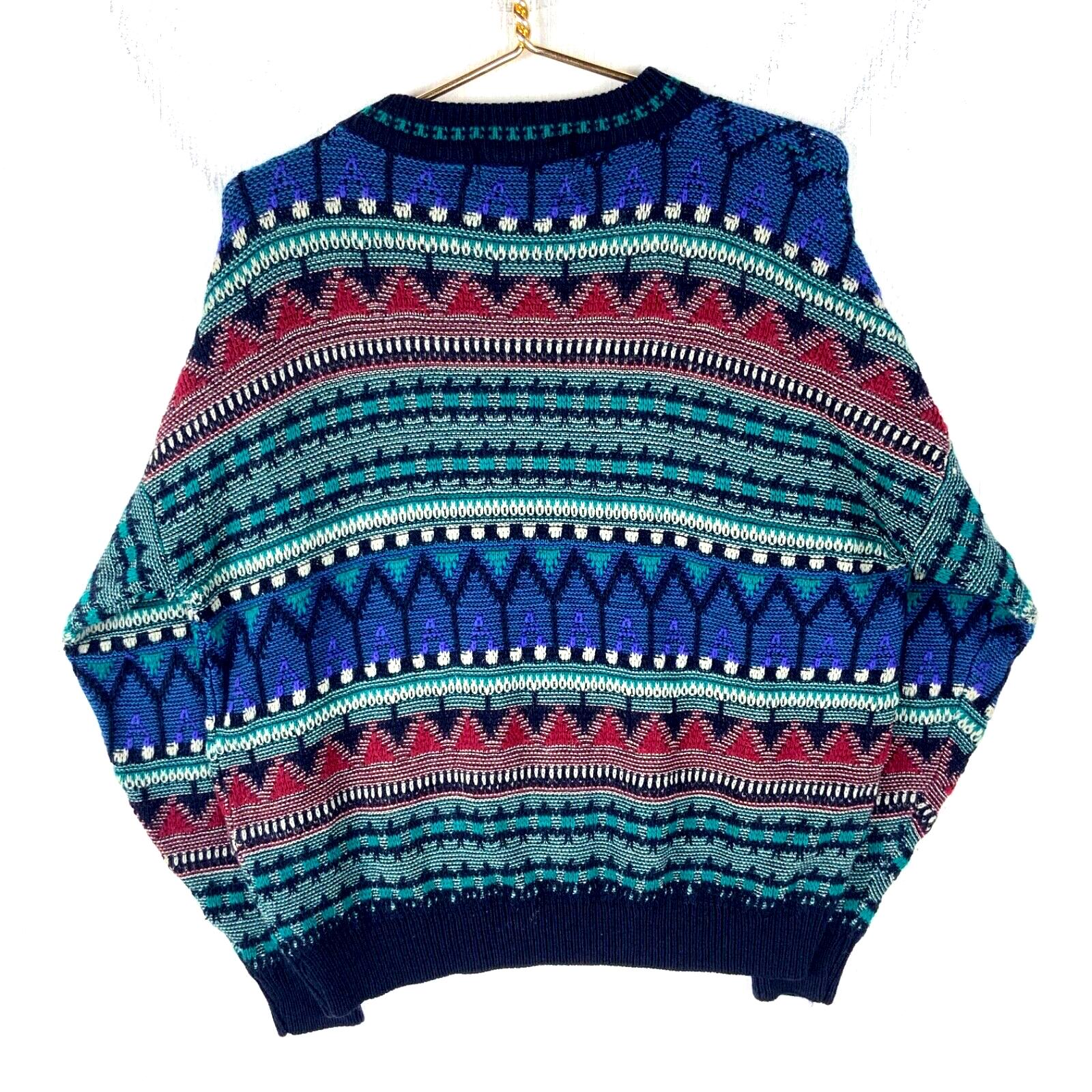 小物 90s INVERALLAN vintage knit VINTAGE 90s Rainbow Textured Knit! Vintage 90s Knit, Coogi