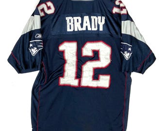 New England Patriots Reebok Jersey Size 50 Blue Nfl Tom Brady