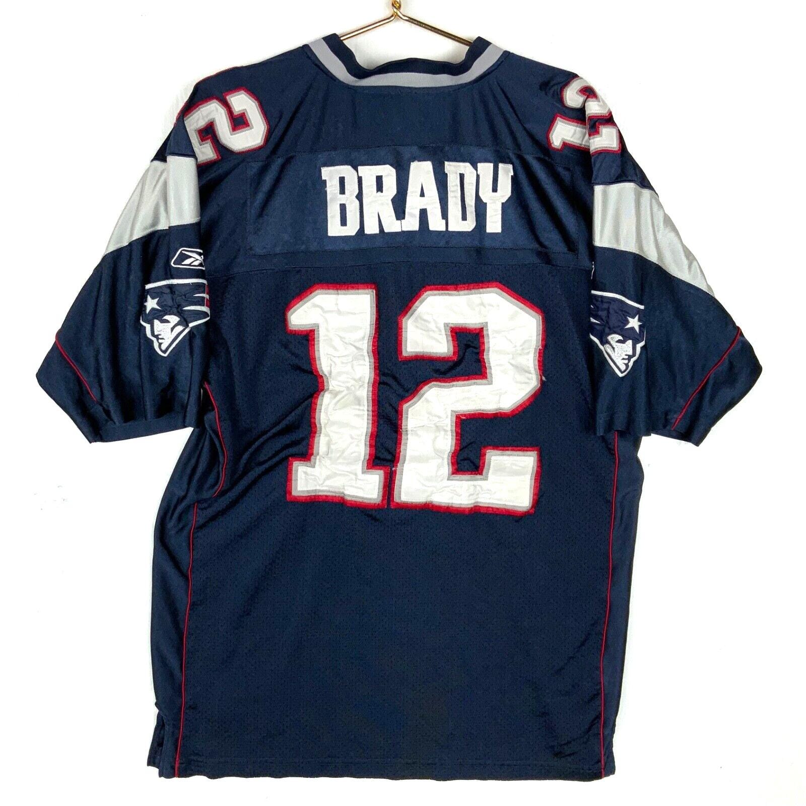 New England Patriots Reebok Jersey Size 50 Blue Nfl Tom
