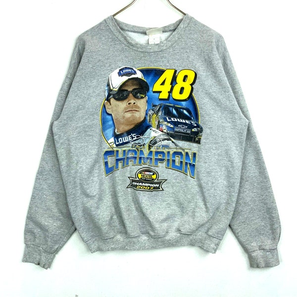 Vintage Jimmie Johnson 48 Two Time Champion Sweatshirt Size Medium Nascar