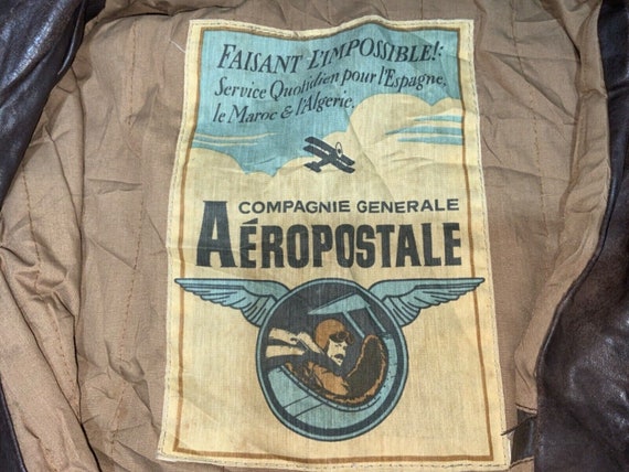 Vintage Aeropostale Full Zip Leather Flight Jacke… - image 4