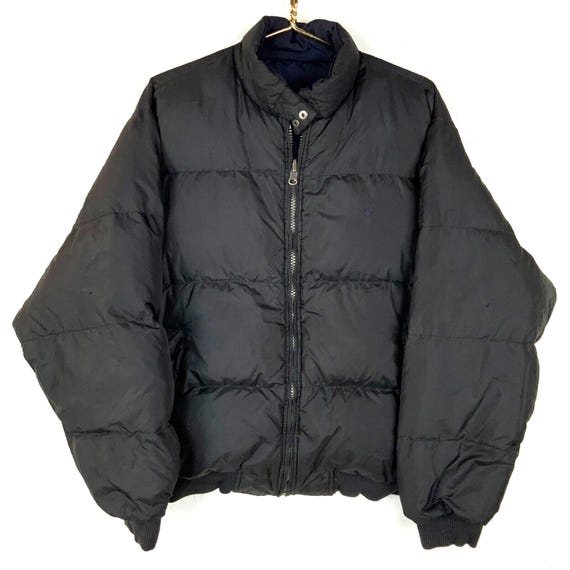 Vintage Polo Ralph Lauren Down Jacket Large Black Blue