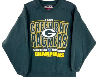 vintage Green Bay Packers Sweatshirt Large 1995 Nfl Division Champion des années 90