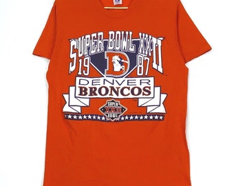 Dominant gids Matroos 1987 Denver Broncos Super Bowl Logo 7 Vtg T-shirt Grote Oranje - Etsy België