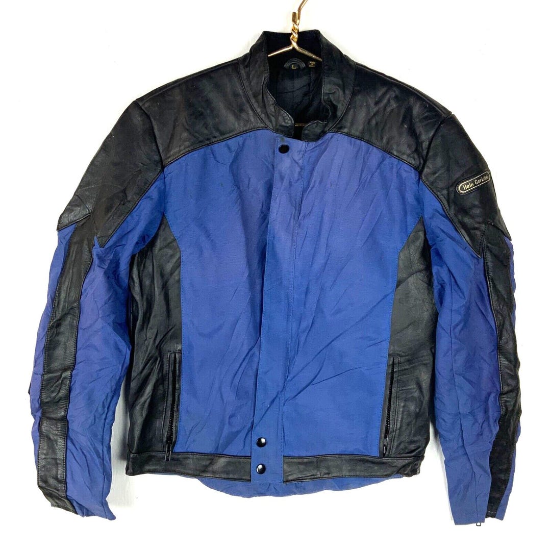 LADIES HEIN GERICKE LEATHER ZIP UP BIKER BOMBER JACKET MOTORCYCLE MOTORBIKE 36”S