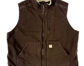 Carhartt vest made in Mexico 裏ボア 90s carhartt ダックベスト 裏ボア メキシコ製 ブラック 2XL