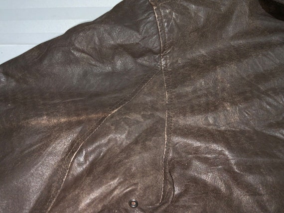 Vintage Aeropostale Full Zip Leather Flight Jacke… - image 7