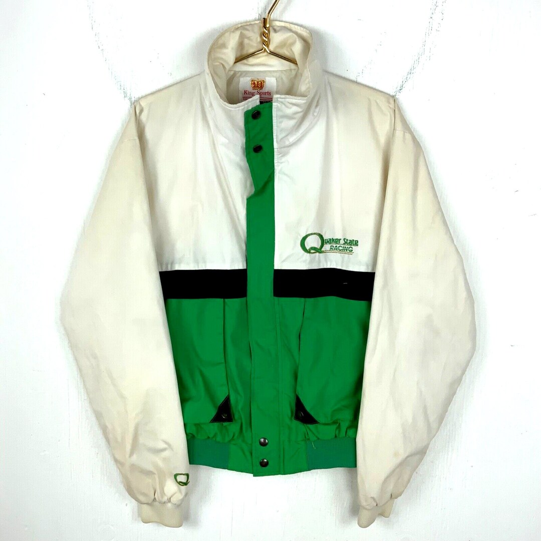Vintage Quaker State Racing Jacket Extra Large Full Zip Windbreaker ...