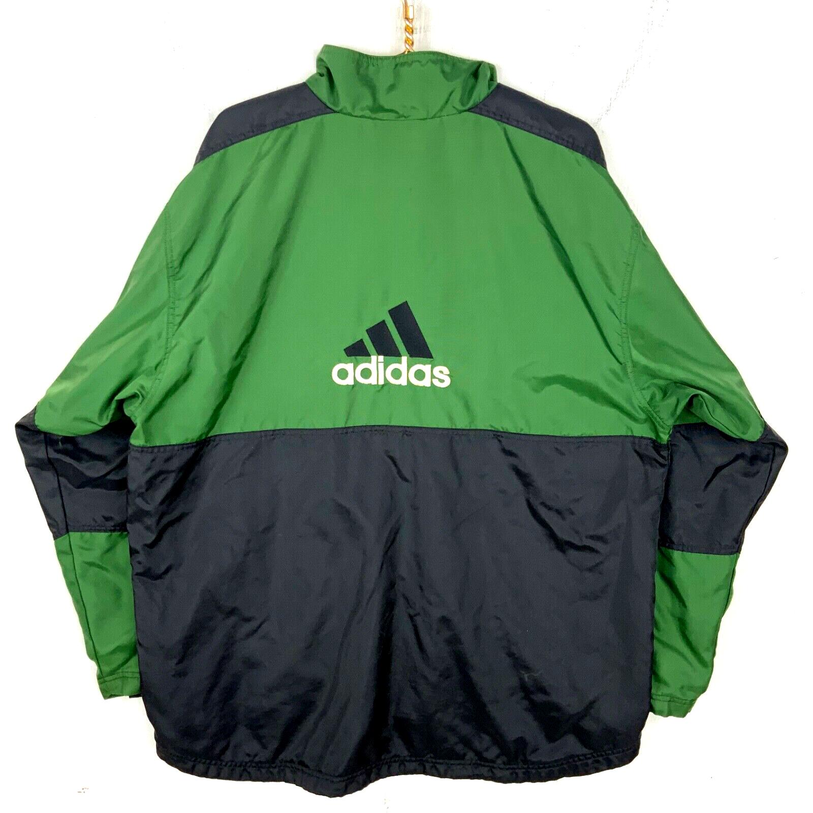 Green adidas windbreaker sale