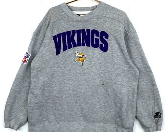 Vintage Minnesota Vikings Starter Sweatshirt Crewneck Size XL Nfl Football Gray