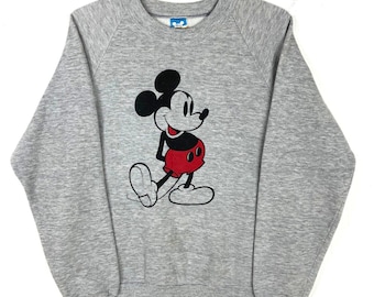 Vintages Micky Maus Disney Sweatshirt Rundhals Extra Large Cartoon Made USA 80er Jahre