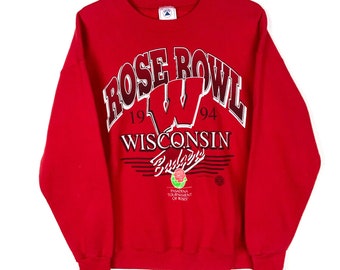 vintage Wisconsin Badgers Rose Bowl Sweat Extra Large 1994 Ncaa Football