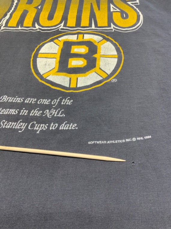 Vintage Boston Bruins T-Shirt Large Black 1994 Nh… - image 8