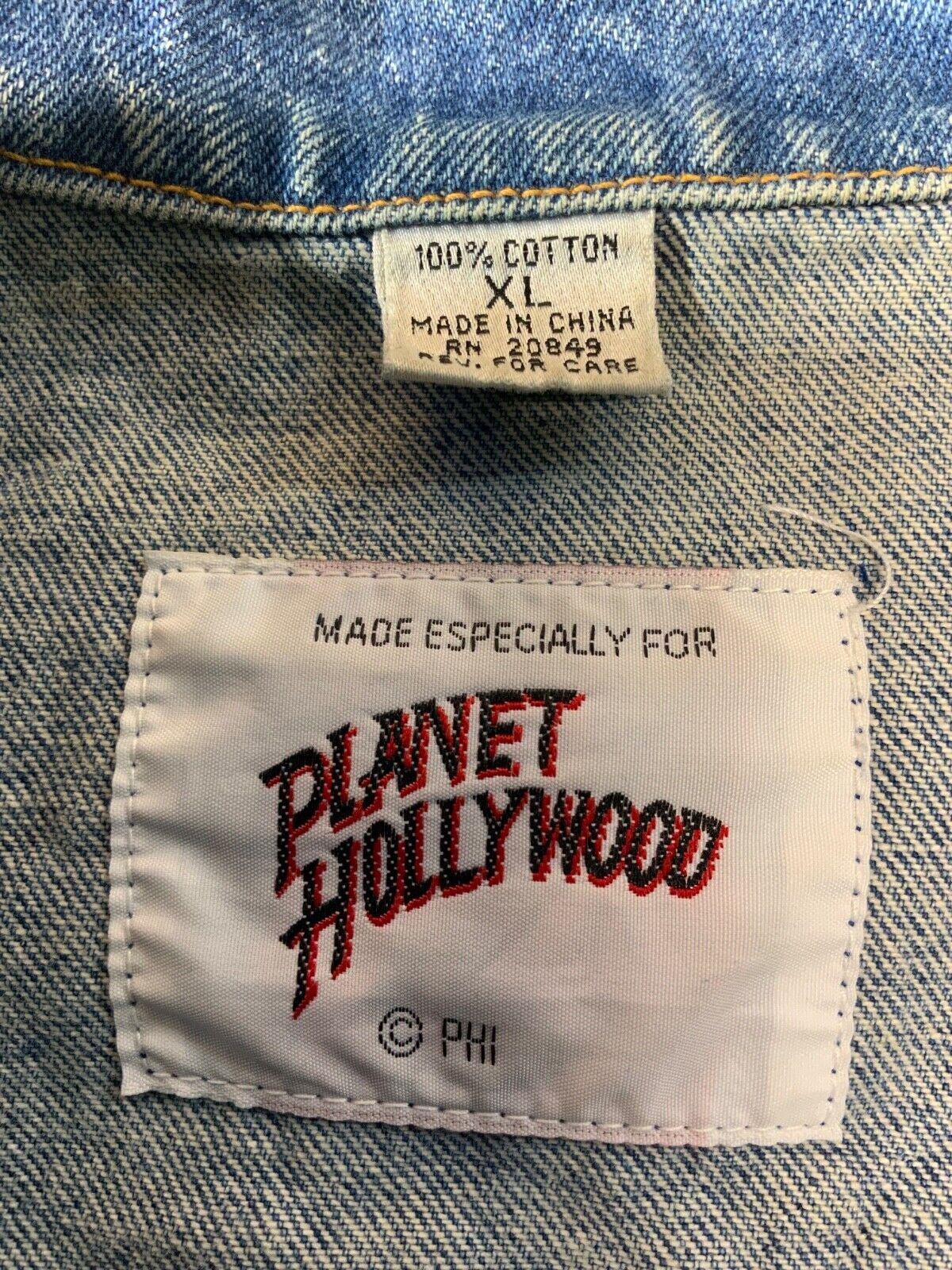 ビンテージレア！PLANET HOLLYWOOD デニムジャケット Lサイズ ビンテージレア！PLANET HOLLYWOOD デニムジャケット Lサイズ