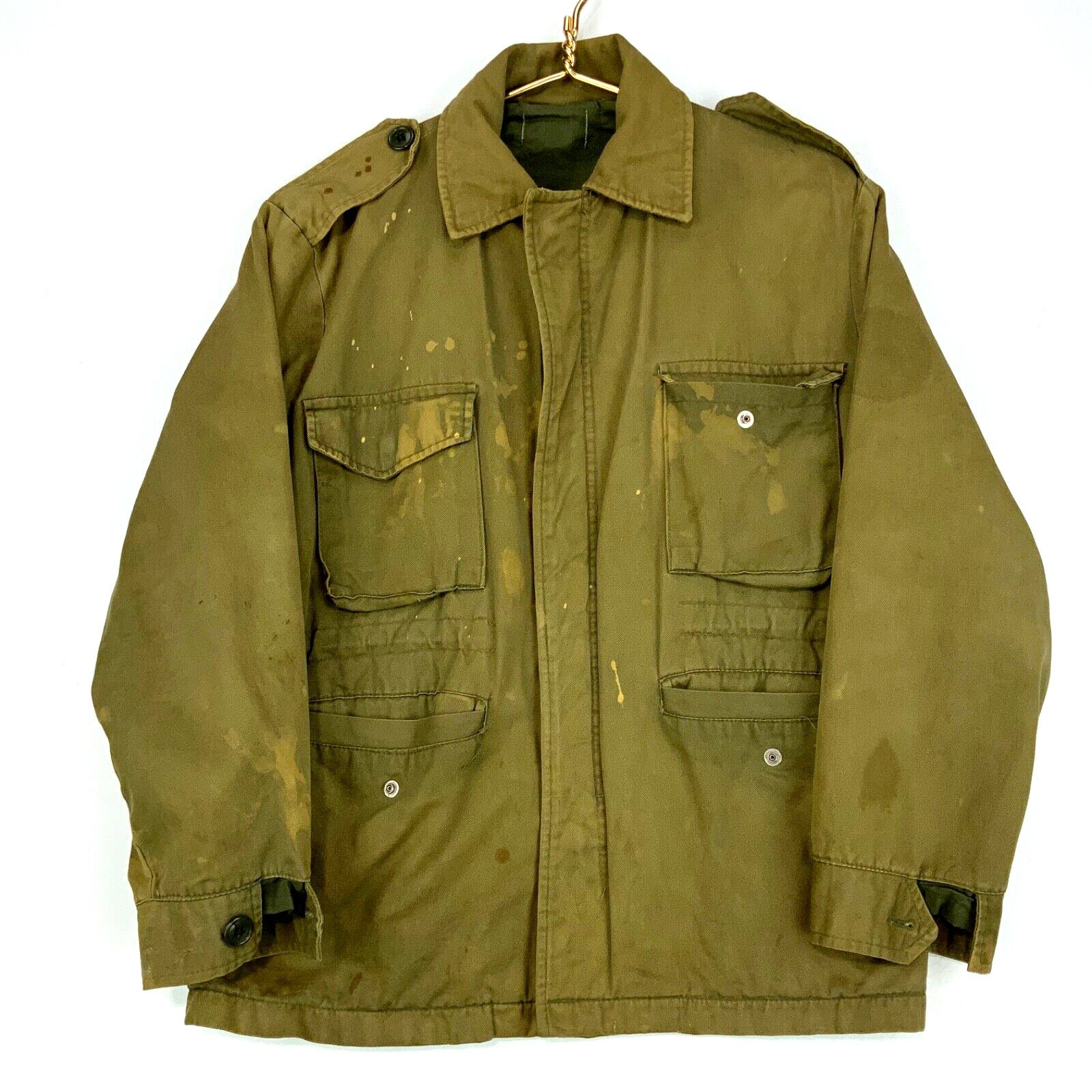 Vintage Military M 52 Field Coat Jacket Size Medium Green Vietnam