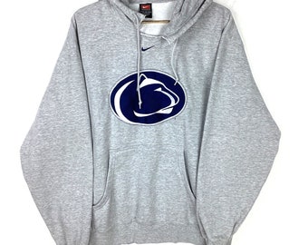Vintage Penn State Nittany Lions Nike Hoodie Sweatshirt Size XL Gray Ncaa