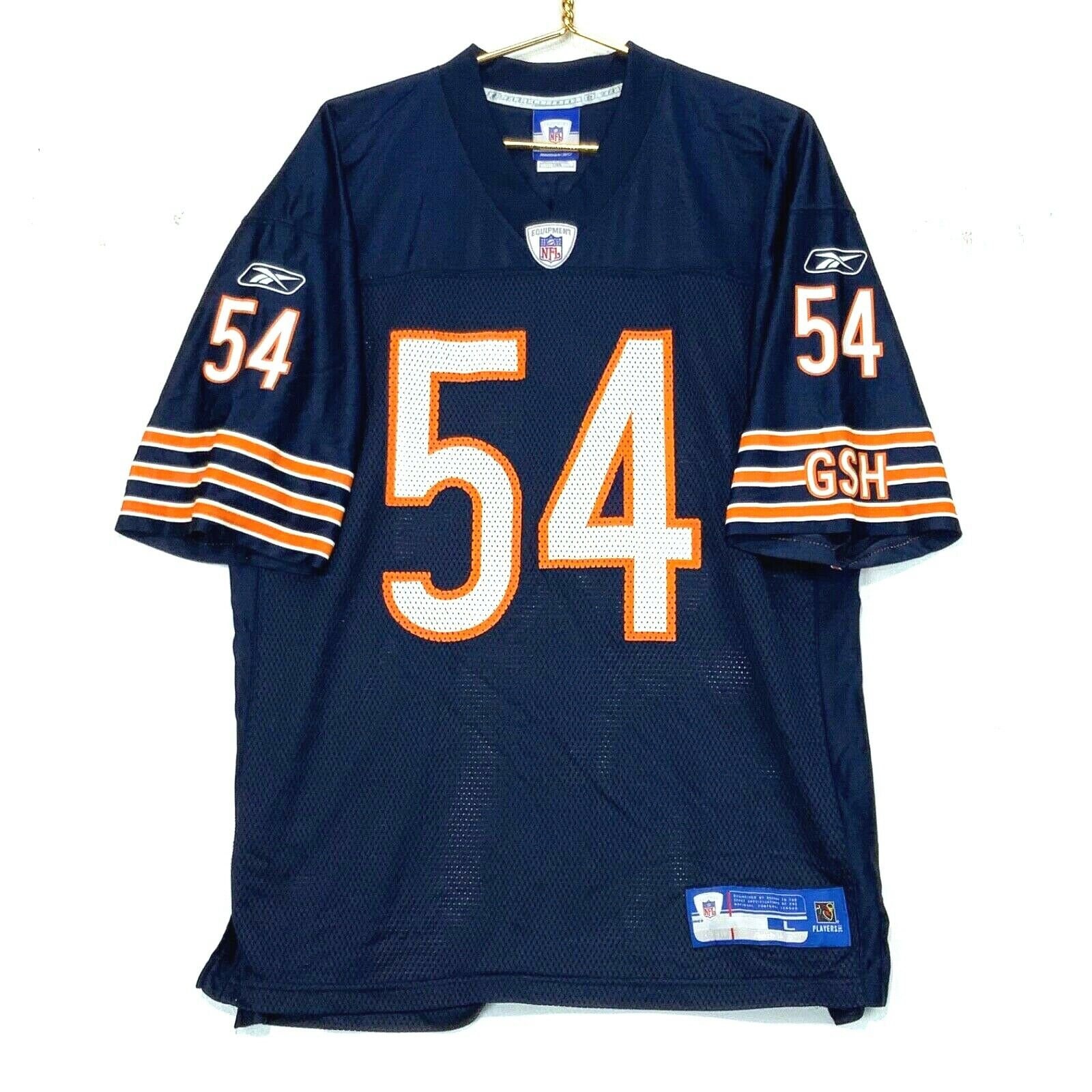 Reebok Chicago Bears Jersey Mens XL Brian Urlacher Navy Blue #54 NFL  Football