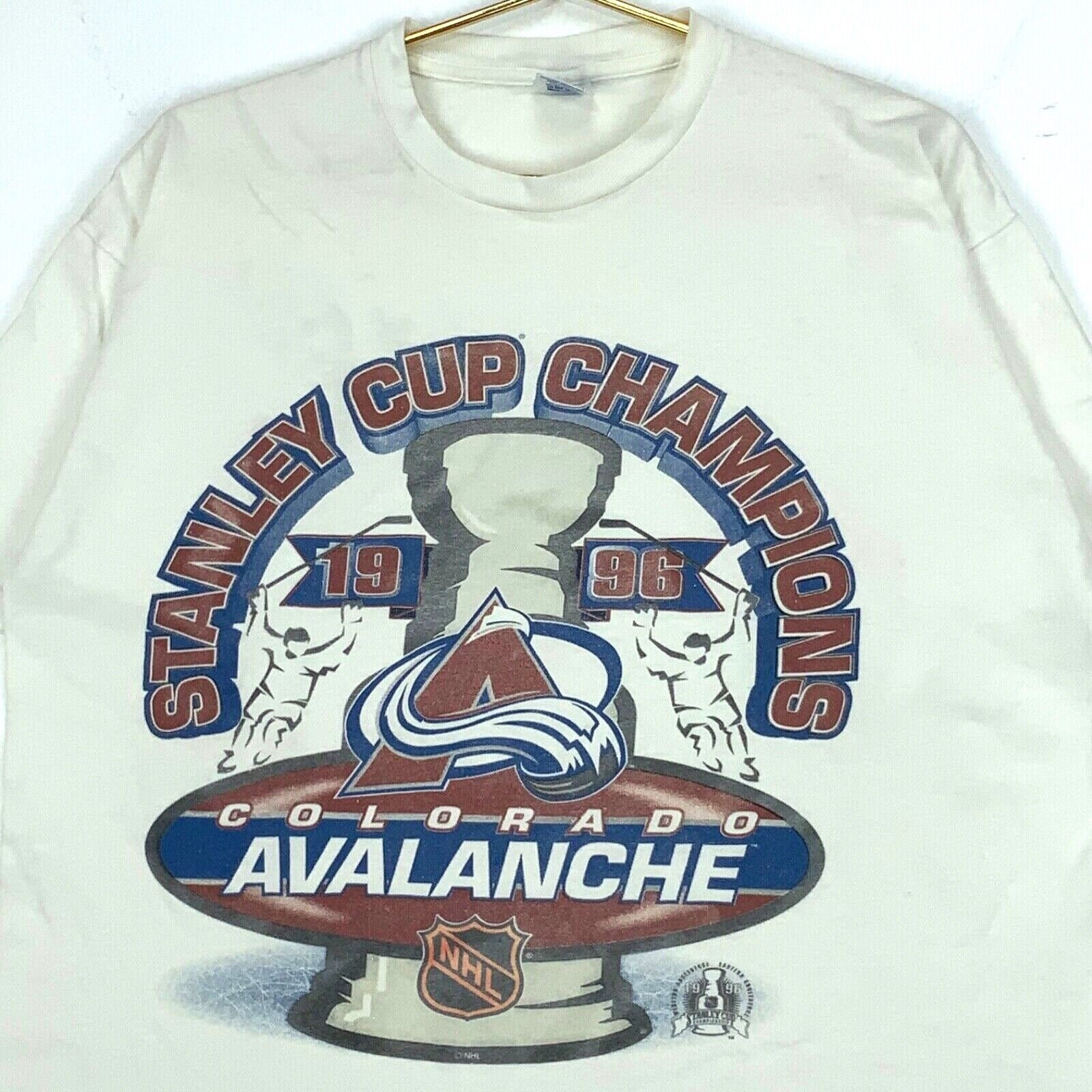 90s Colorado Avalanche 1996 Stanley Cup Hockey t-shirt Large - The Captains  Vintage
