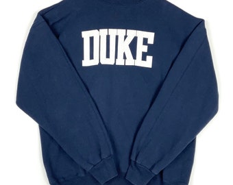 Vintage Duke Blue Devils Sweatshirt Crewneck Size XL Blue 50/50 Made In Usa Ncaa