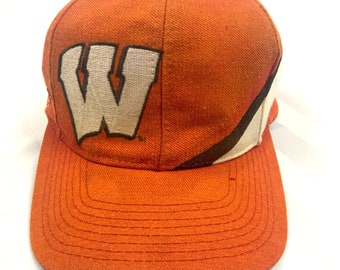 Vintage Wisconsin Badgers Apex One Snapback Hat Cap Adjustable Red Ncaa
