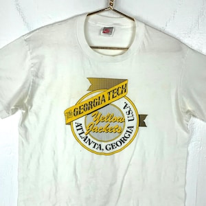 Vintage Georgia Tech Yellow Jackets Nike T-shirt Large Single Stitch Ncaa 90s
