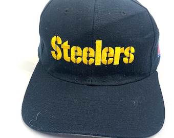 Vintage Pittsburgh Steelers Starter Strapback Hat Cap Adjustable Nfl 90s black