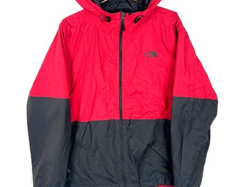 The North Face Hyvent Windjacke, groß, rot, gefüttert, durchgehender Reißverschluss