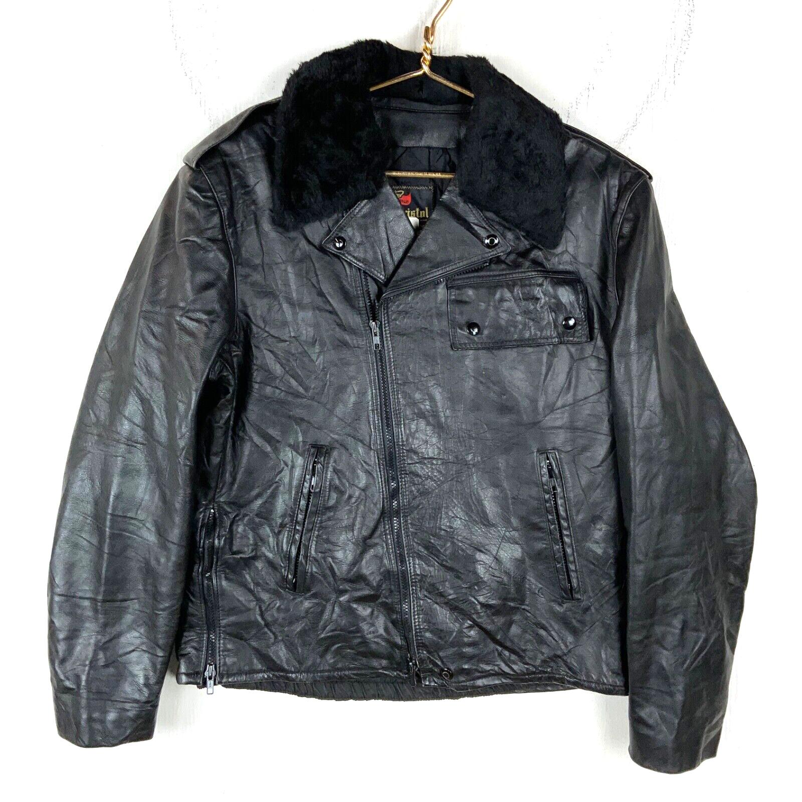Vintage Bristol Golden Crown Leather Motorcycle Jacket Medium Made