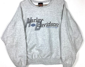 Vintage Harley Davidson Motorcycles Sweatshirt Crewneck 2XL 1998 Double Sided